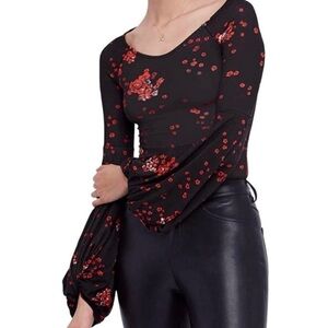 Free people cherry blossom blouse NWT